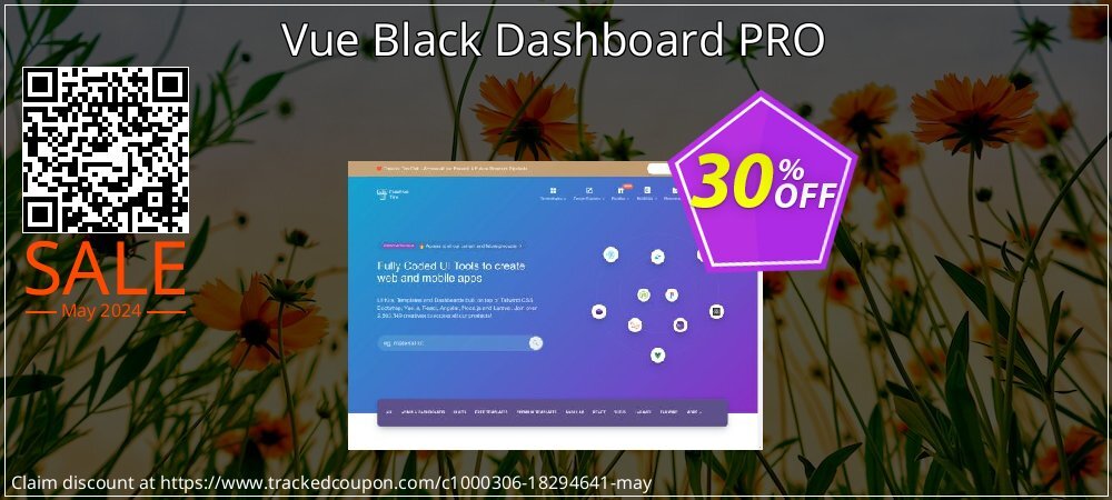 Vue Black Dashboard PRO coupon on World Party Day offer
