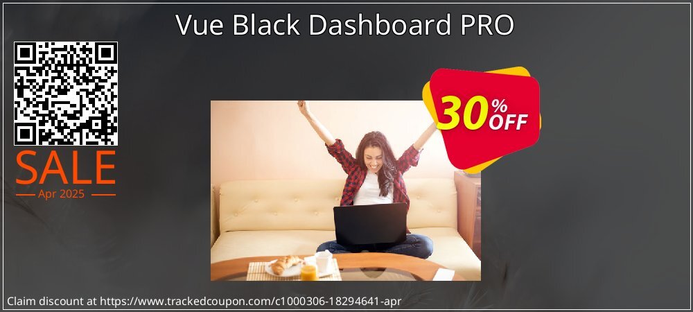 Vue Black Dashboard PRO coupon on World Party Day offer