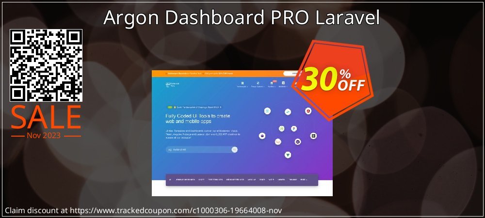 Argon Dashboard PRO Laravel coupon on Virtual Vacation Day sales