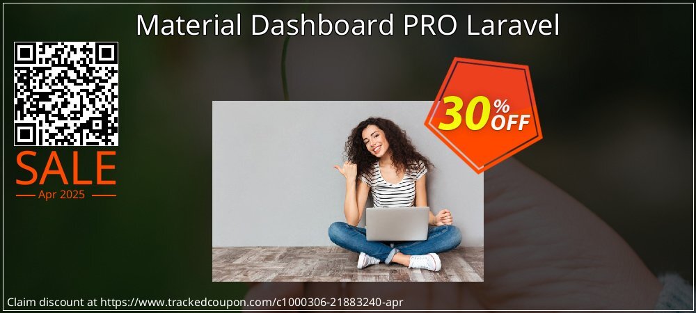 Material Dashboard PRO Laravel coupon on National Walking Day offering discount