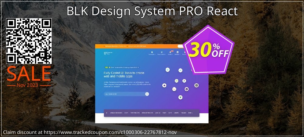 BLK Design System PRO React coupon on April Fools' Day offer