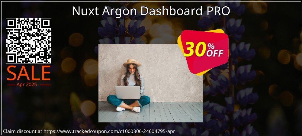 Nuxt Argon Dashboard PRO coupon on National Walking Day offering discount