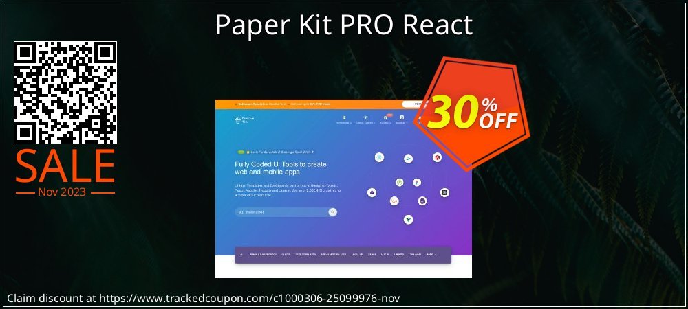 Paper Kit PRO React coupon on Palm Sunday offering discount