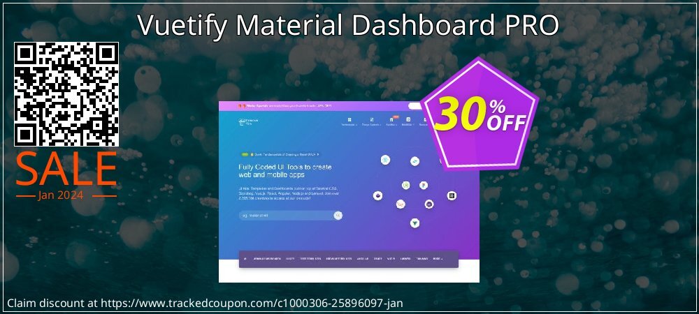 Vuetify Material Dashboard PRO coupon on Chinese National Day deals