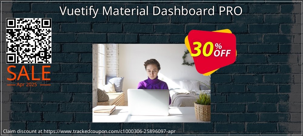 Vuetify Material Dashboard PRO coupon on Working Day offering sales