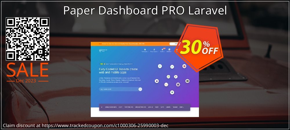 Paper Dashboard PRO Laravel coupon on Easter Day offering discount