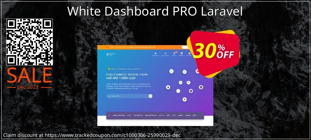 White Dashboard PRO Laravel coupon on Tell a Lie Day discount