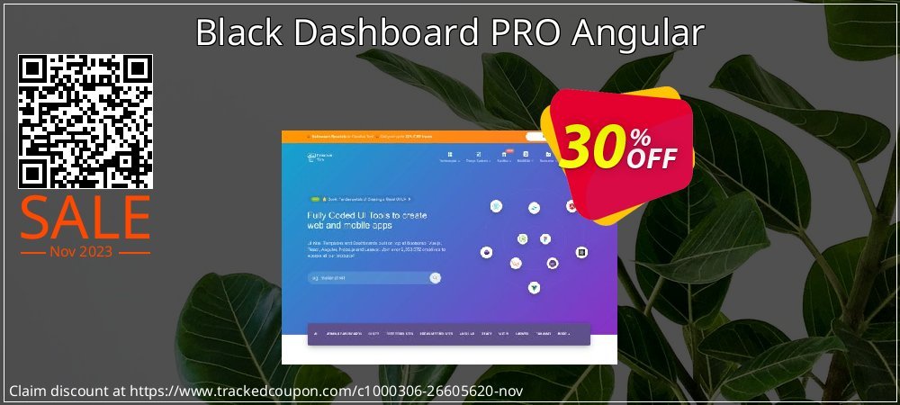 Black Dashboard PRO Angular coupon on World Backup Day offer