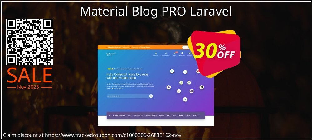 Material Blog PRO Laravel coupon on April Fools' Day discounts