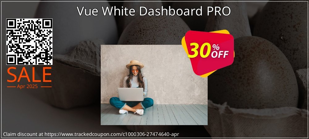 Vue White Dashboard PRO coupon on National Walking Day deals