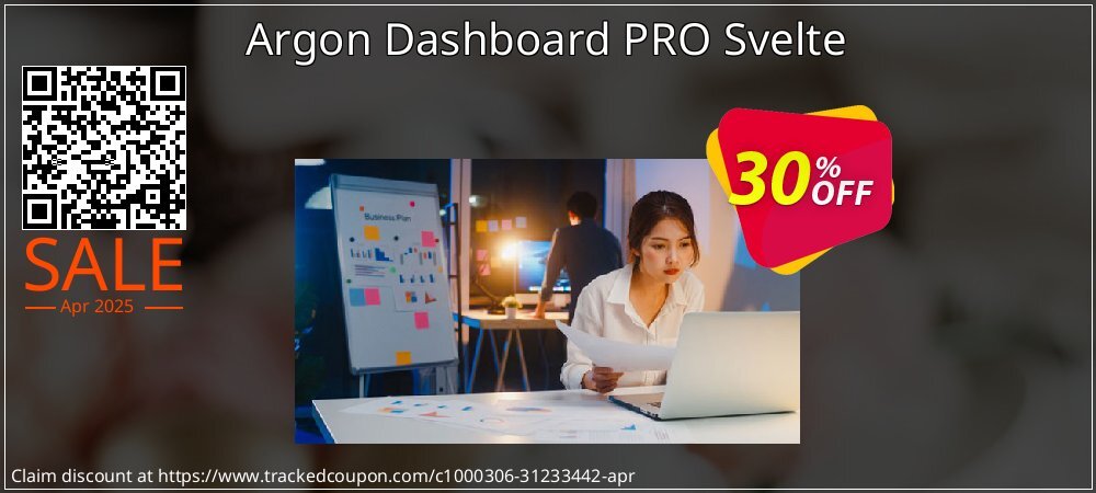 Argon Dashboard PRO Svelte coupon on Working Day promotions