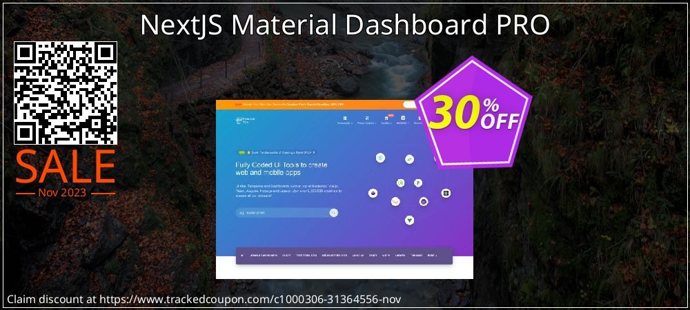 NextJS Material Dashboard PRO coupon on World Party Day sales