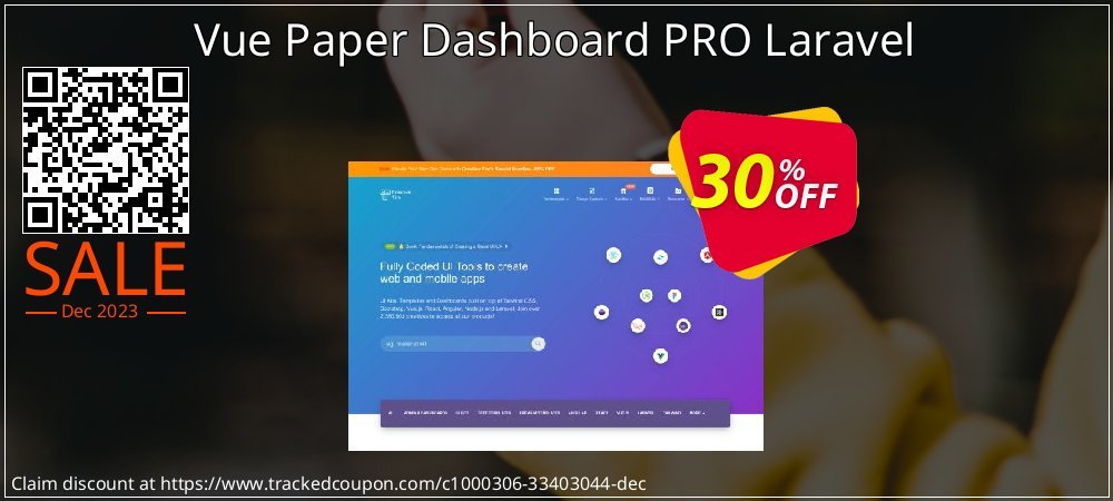 Vue Paper Dashboard PRO Laravel coupon on April Fools' Day offering sales