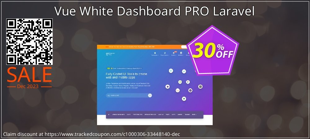 Vue White Dashboard PRO Laravel coupon on National Walking Day discount
