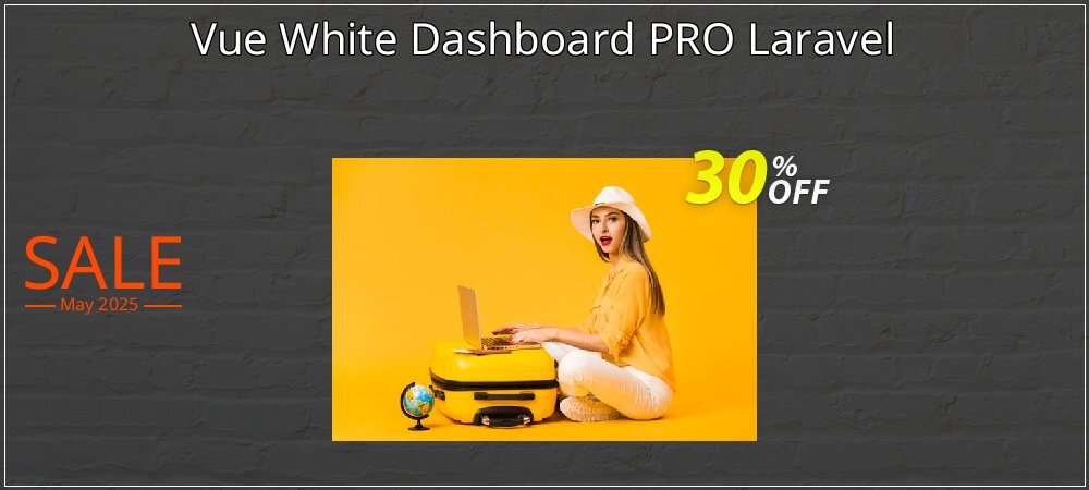 Vue White Dashboard PRO Laravel coupon on Mother Day offering discount