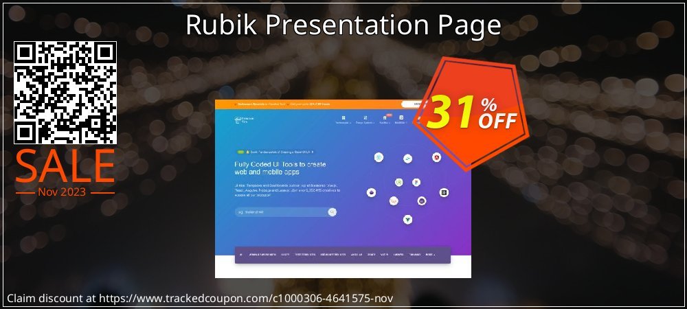 Rubik Presentation Page coupon on Mother Day sales