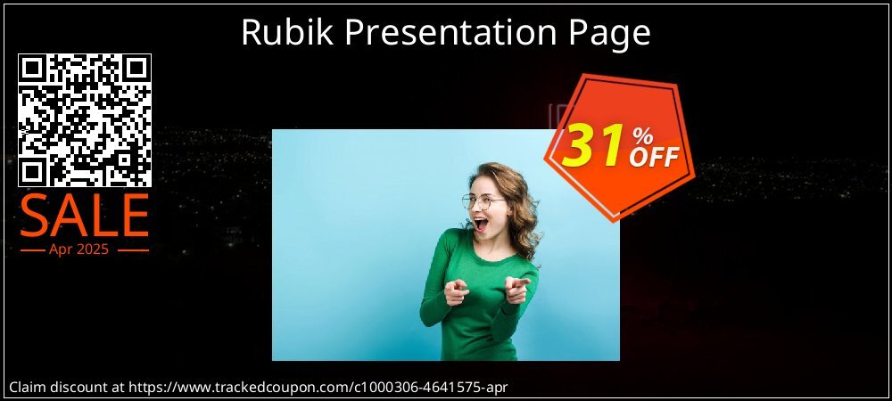 Rubik Presentation Page coupon on Mother Day sales