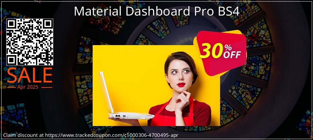 Material Dashboard Pro BS4 coupon on World Backup Day offering discount