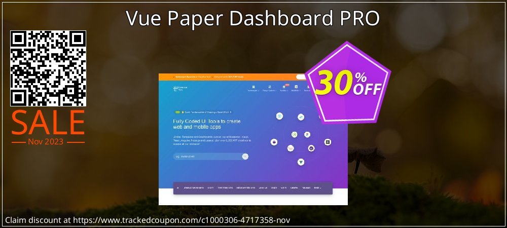 Vue Paper Dashboard PRO coupon on Easter Day offer