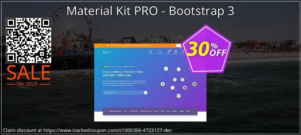 Material Kit PRO - Bootstrap 3 coupon on April Fools' Day offer
