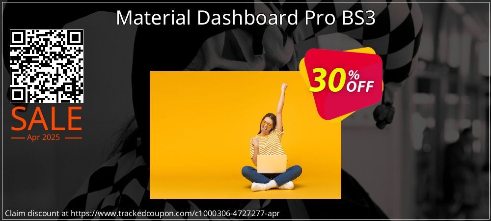 Material Dashboard Pro BS3 coupon on April Fools Day offer