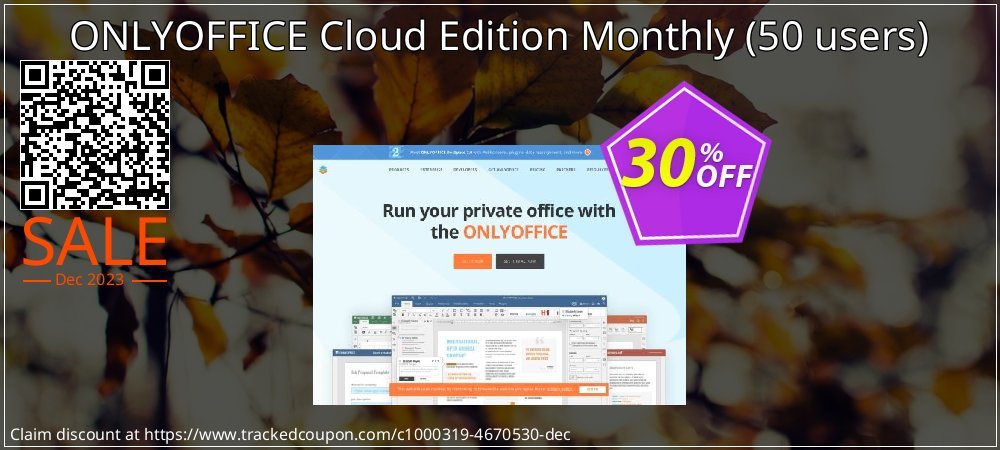 ONLYOFFICE Cloud Edition Monthly - 50 users  coupon on National Walking Day offering sales
