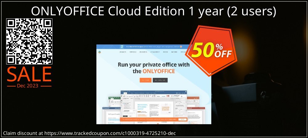 ONLYOFFICE Cloud Edition 1 year - 2 users  coupon on National Walking Day deals