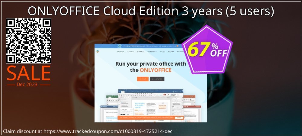 ONLYOFFICE Cloud Edition 3 years - 5 users  coupon on World Password Day super sale