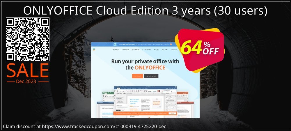 ONLYOFFICE Cloud Edition 3 years - 30 users  coupon on National Walking Day offer