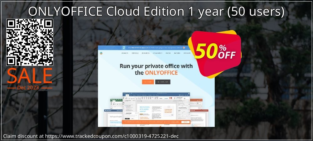 ONLYOFFICE Cloud Edition 1 year - 50 users  coupon on World Party Day discount