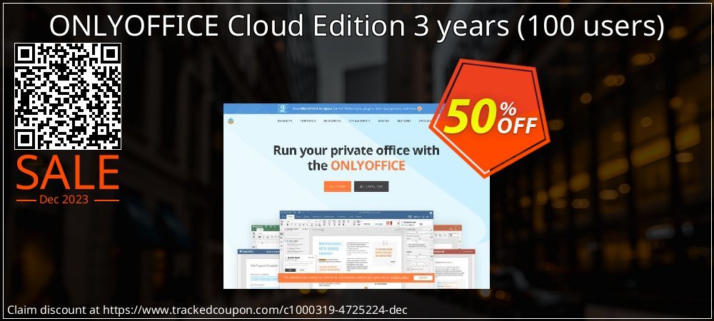 ONLYOFFICE Cloud Edition 3 years - 100 users  coupon on World Password Day discounts
