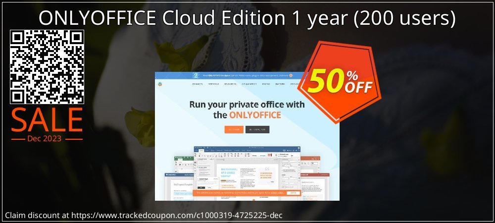 ONLYOFFICE Cloud Edition 1 year - 200 users  coupon on National Walking Day discounts