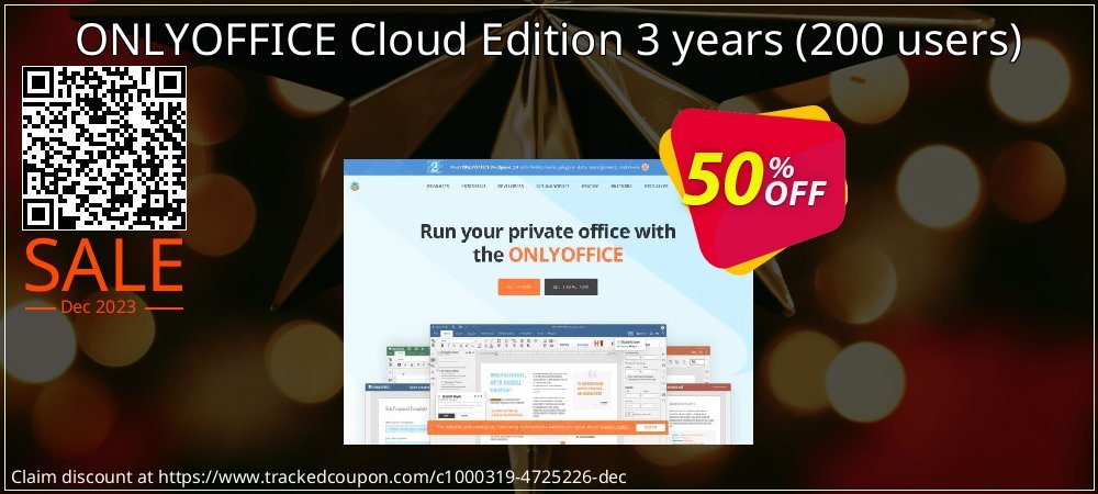 ONLYOFFICE Cloud Edition 3 years - 200 users  coupon on World Party Day promotions