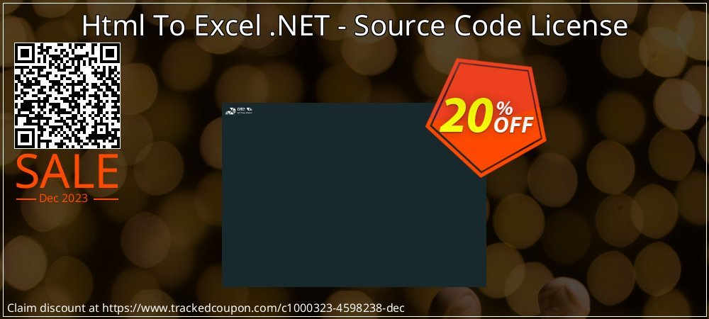 Html To Excel .NET - Source Code License coupon on Easter Day offering sales