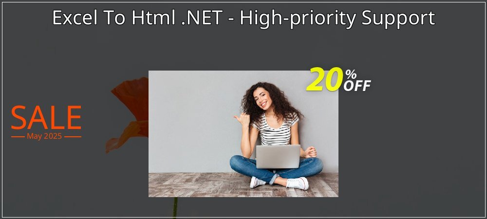 Excel To Html .NET - High-priority Support coupon on World Party Day sales