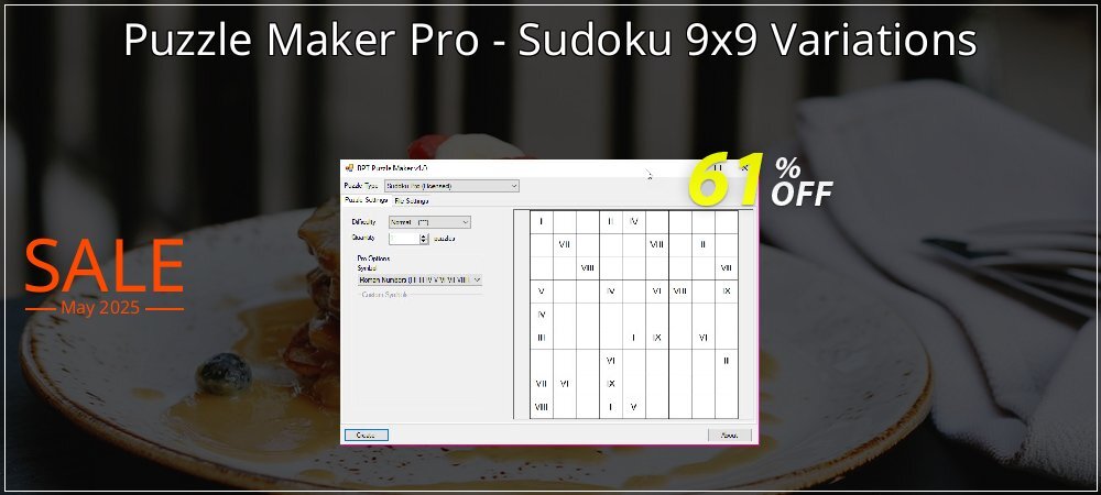 Puzzle Maker Pro - Sudoku 9x9 Variations coupon on April Fools' Day offering sales