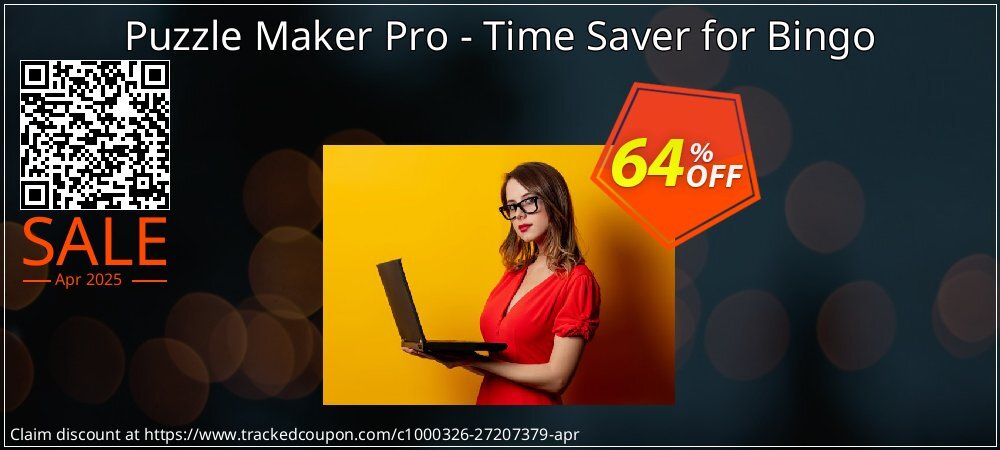 Puzzle Maker Pro - Time Saver for Bingo coupon on April Fools' Day offering sales