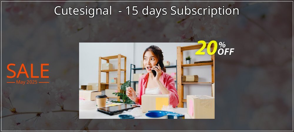 Cutesignal  - 15 days Subscription coupon on Virtual Vacation Day promotions