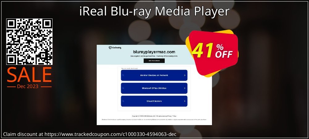 iReal Blu-ray Media Player coupon on Cyber Monday offer