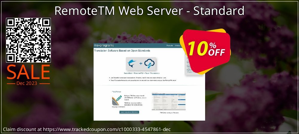 RemoteTM Web Server - Standard coupon on World Party Day offer