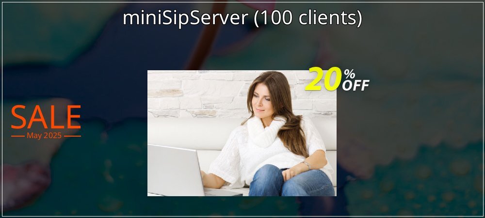 miniSipServer - 100 clients  coupon on World Backup Day offer