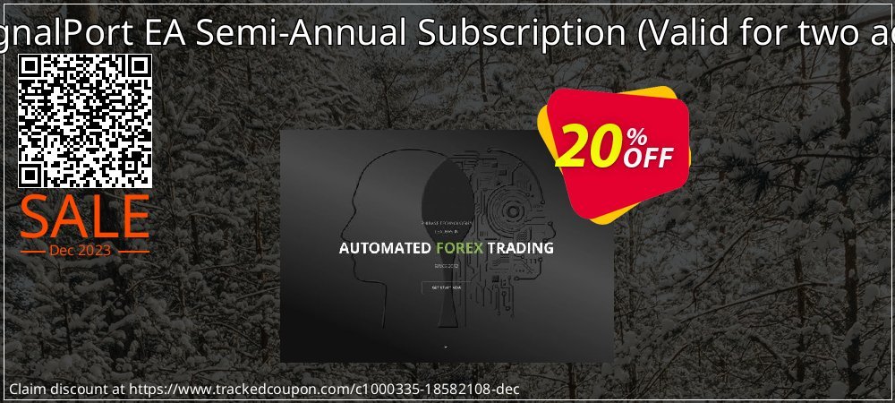 ForexSignalPort EA Semi-Annual Subscription - Valid for two accounts  coupon on Easter Day offer