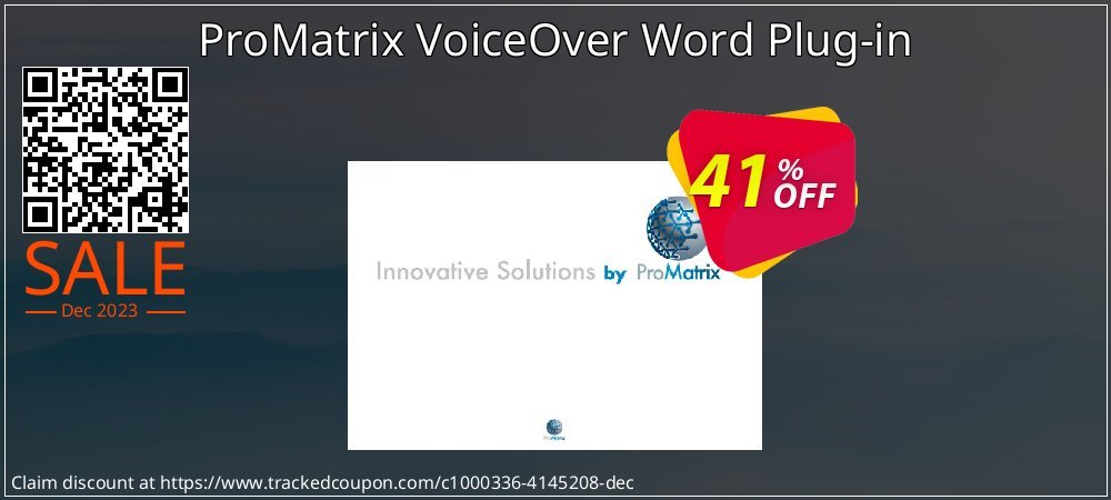 ProMatrix VoiceOver Word Plug-in coupon on Easter Day discount
