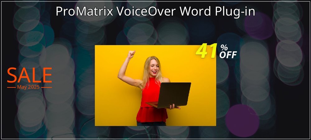 ProMatrix VoiceOver Word Plug-in coupon on Constitution Memorial Day offering discount