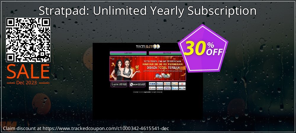 Stratpad: Unlimited Yearly Subscription coupon on World Party Day offer