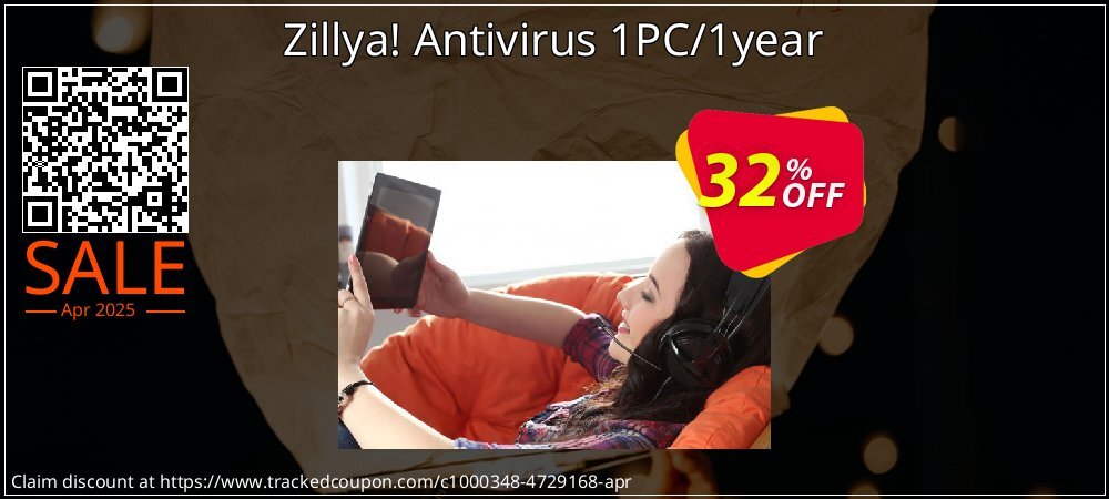 Zillya! Antivirus 1PC/1year coupon on Easter Day deals