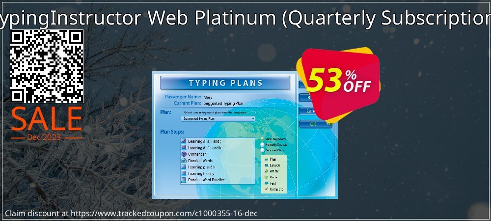 TypingInstructor Web Platinum - Quarterly Subscription  coupon on National Loyalty Day super sale
