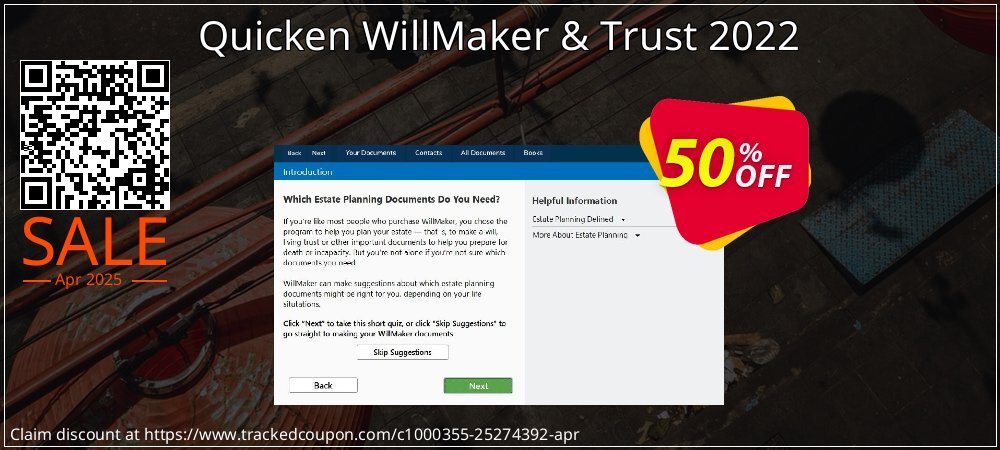 Quicken WillMaker & Trust 2022 coupon on Working Day super sale