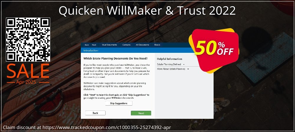 Quicken WillMaker & Trust 2022 coupon on April Fools' Day offering sales