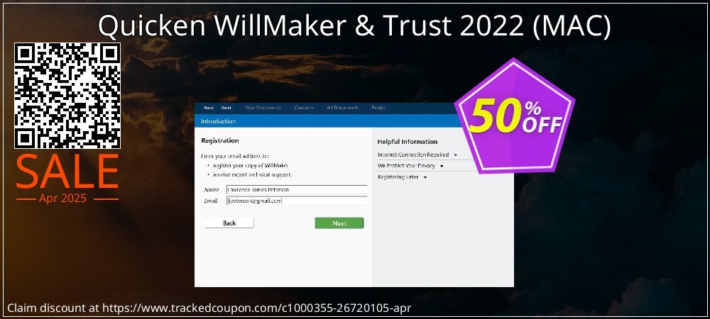 Quicken WillMaker & Trust 2022 - MAC  coupon on Mother's Day offering discount